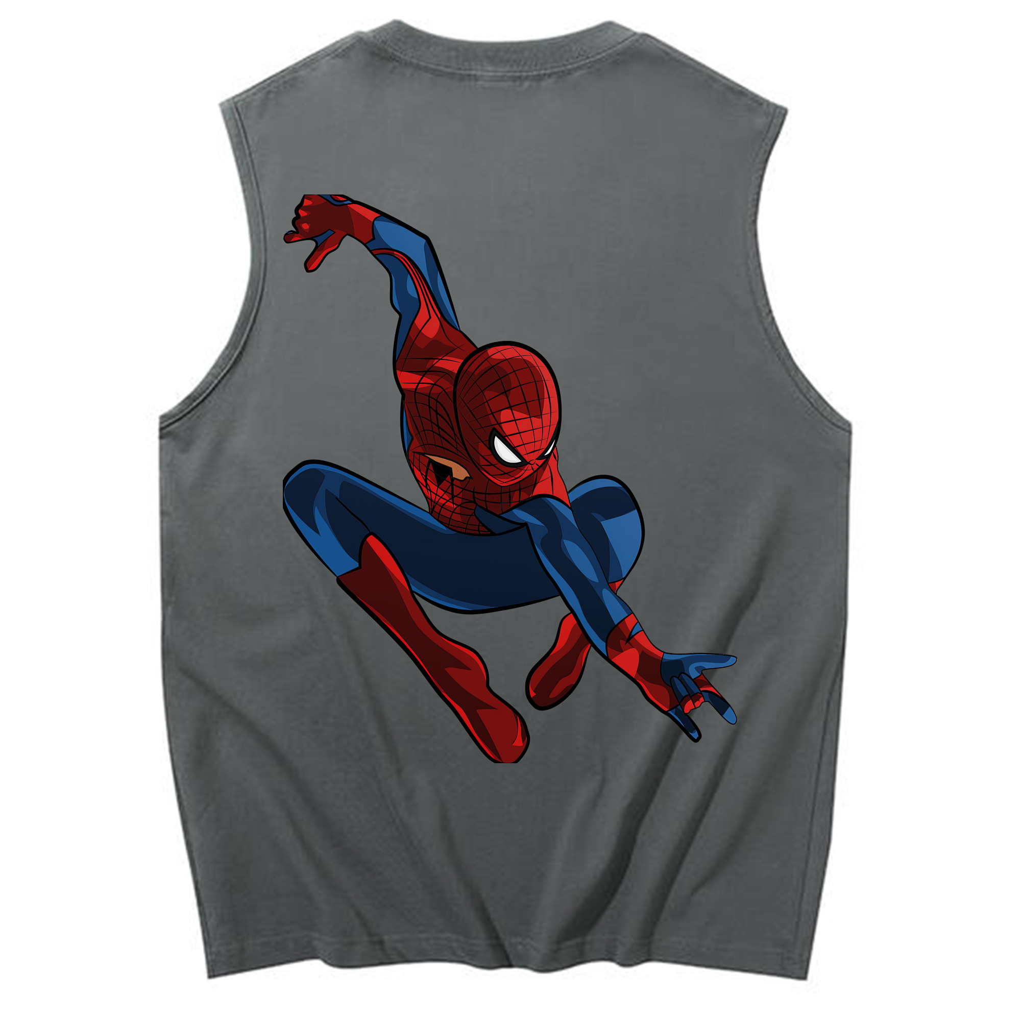 （画像用） Spider Man スパイダーマン コットン100％タンクトップ（背面プリント）